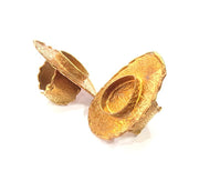Raw Brass Ring Blank Bezel Settings Cabochon Base Mountings Adjustable Resin Blank  (20x15mm blank ) G12982