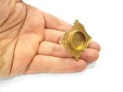 Raw Brass Ring Blank Bezel Settings Cabochon Base Mountings Adjustable Resin Blank  (20mm blank ) G12983