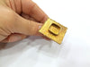 Raw Brass Ring Blank Bezel Settings Cabochon Base Mountings Adjustable Resin Blank  (15x15mm blank ) G12984