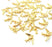 10 Bird Charm 24k Shiny Gold Charm  (21x16mm)  G13005