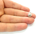 10 Silver Charms Antique Silver Plated Metal (12x9mm) G13023