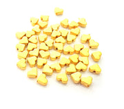 10 Gold Plated Heart Charms (7 mm)  G13025