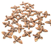 30 Bee Charm Antique Copper Charm Antique Copper Plated Metal (17x13mm) G13026