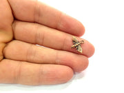 30 Bee Charm Antique Copper Charm Antique Copper Plated Metal (17x13mm) G13026