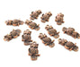 10 Owl Charm Antique Copper Charm Antique Copper Plated Metal (21x11mm) G13668