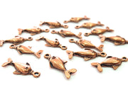 20 Fish Charm Antique Copper Charm Antique Copper Plated Metal (22x10mm) G13031