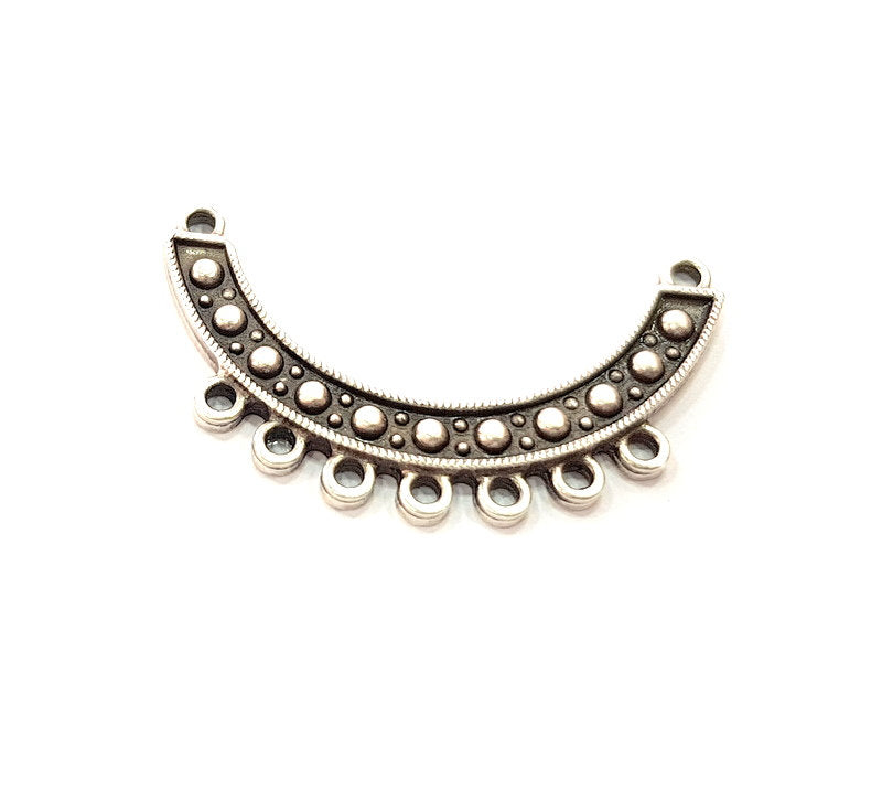 2 Silver Connector Antique Silver Plated Metal (44x10mm) G13084