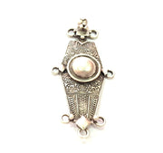 Silver Pendant Connector Antique Silver Plated Metal (84x38mm) G17125