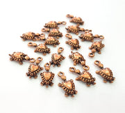 20 Turtle Charm Antique Copper Plated Metal (19x9mm) G13107