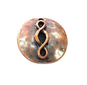 2 Infinity Pendant Antique Copper Pendant Antique Copper Plated Metal ( 33 mm ) G13117