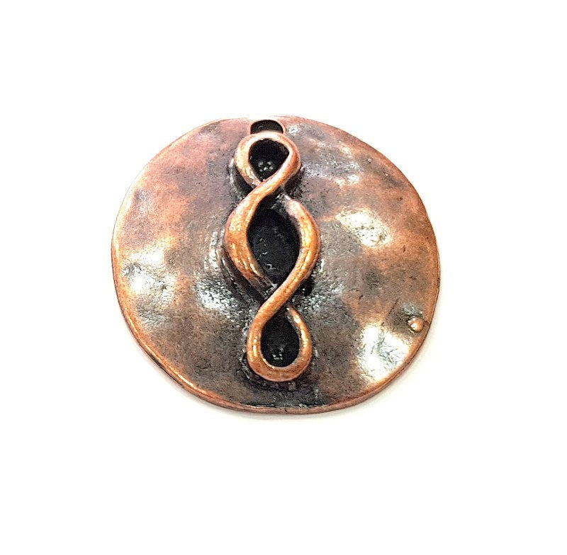 2 Infinity Pendant Antique Copper Pendant Antique Copper Plated Metal ( 33 mm ) G13117