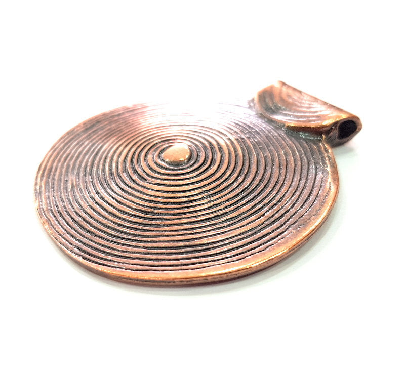 Copper Pendant Antique Copper Pendant Antique Copper Plated Metal ( 54 mm ) G14725