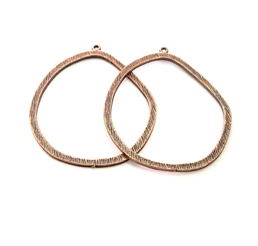 4 Lage Circle Charm Antique Copper Plated Metal (51x43mm) G13121