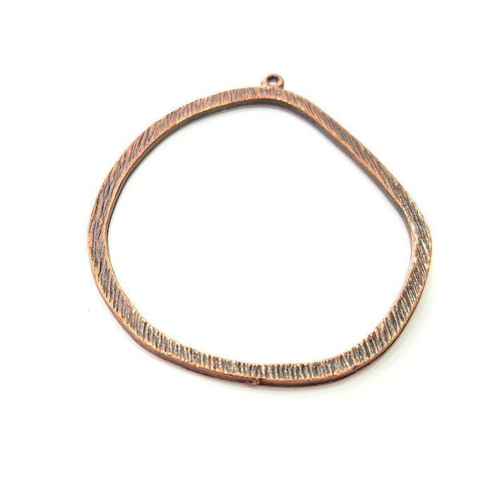 4 Lage Circle Charm Antique Copper Plated Metal (51x43mm) G13121