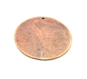 2 Disc Charm Antique Copper Plated Metal (40mm) G13122