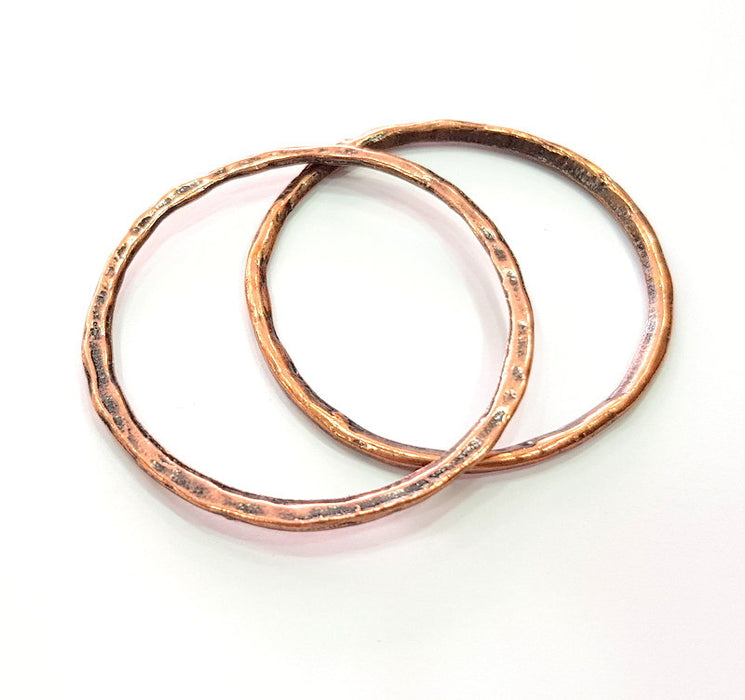 50 Circle Connector Copper Connector Antique Copper Charm Antique Copper Plated Metal (54mm) G13125