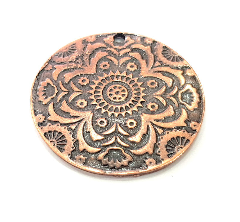 Copper Pendant Antique Copper Pendant Antique Copper Plated Metal ( 43 mm ) G13129