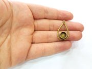 6 Antique Bronze Pendant Blank inlay Blank Mosaic Blank Resin Blank Bezel Base Setting Mountings Antique Bronze Plated (8mm blank) G14060