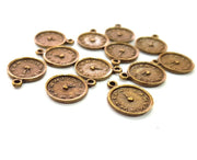 20 Hour Charm Antique Bronze Charm Antique Bronze Plated Metal  (16x13mm) G14400