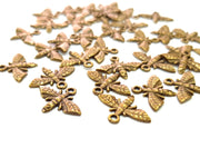 20 Bee Charm Antique Bronze Charm Antique Bronze Plated Metal  (17x13mm) G13171
