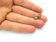 30 Glasses Charm Antique Bronze Charm Antique Bronze Plated Metal  (20x6mm) G13172