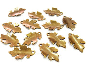 10 Leaf Charm Antique Bronze Charm Antique Bronze Plated Metal  (26x15mm) G13174