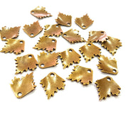 20 Leaf Charm Antique Bronze Charm Antique Bronze Plated Metal  (18x14mm) G13175