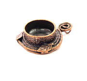 Antique Copper Pendant Blank Mosaic Base Blank inlay Necklace Blank Resin Blank Mountings Copper Plated Brass ( 15 mm blank) G13205