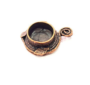 Antique Copper Pendant Blank Mosaic Base Blank inlay Necklace Blank Resin Blank Mountings Copper Plated Brass ( 15 mm blank) G13205