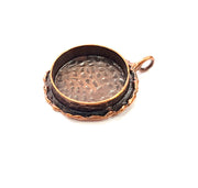 Antique Copper Pendant Blank Mosaic Base Blank inlay Necklace Blank Resin Blank Mountings Copper Plated Brass ( 20 mm blank) G13230