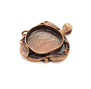 Antique Copper Pendant Blank Mosaic Base Blank inlay Necklace Blank Resin Blank Mountings Copper Plated Brass (25 mm blank) G13236