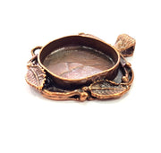 Antique Copper Pendant Blank Mosaic Base Blank inlay Necklace Blank Resin Blank Mountings Copper Plated Brass (25 mm blank) G13236