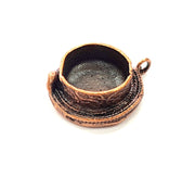 Antique Copper Pendant Blank Mosaic Base Blank inlay Necklace Blank Resin Blank Mountings Copper Plated Brass ( 15 mm blank) G13246