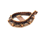 Antique Copper Pendant Blank Mosaic Base Blank inlay Necklace Blank Resin Blank Mountings Copper Plated Brass (30x 20 mm blank) G13263