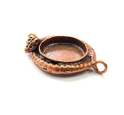 Antique Copper Pendant Blank Mosaic Base Blank inlay Necklace Blank Resin Blank Mountings Copper Plated Brass ( 20 mm blank) G13266