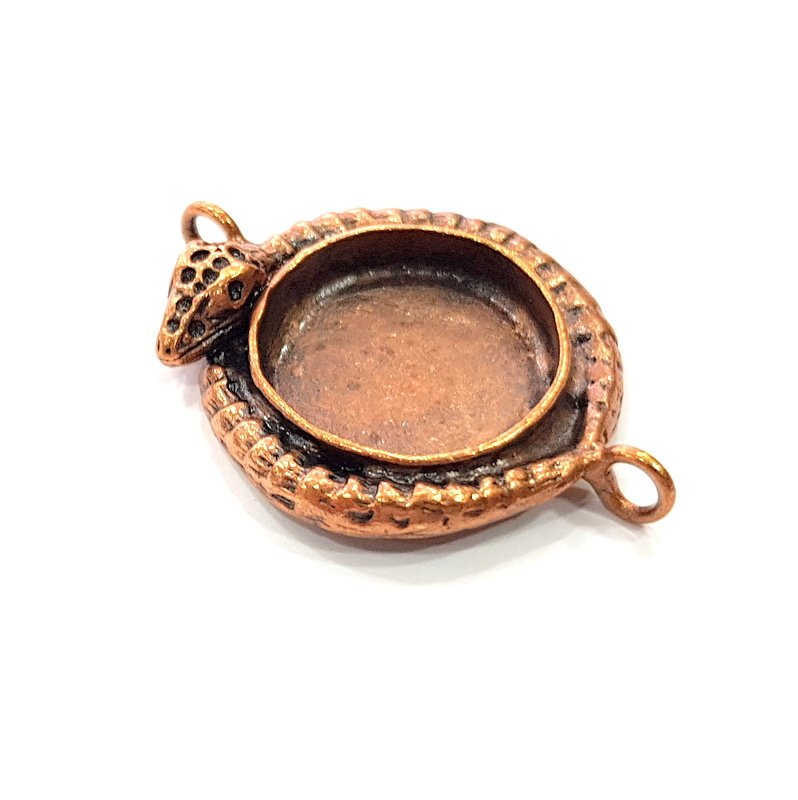 Antique Copper Pendant Blank Mosaic Base Blank inlay Necklace Blank Resin Blank Mountings Copper Plated Brass ( 20 mm blank) G13266