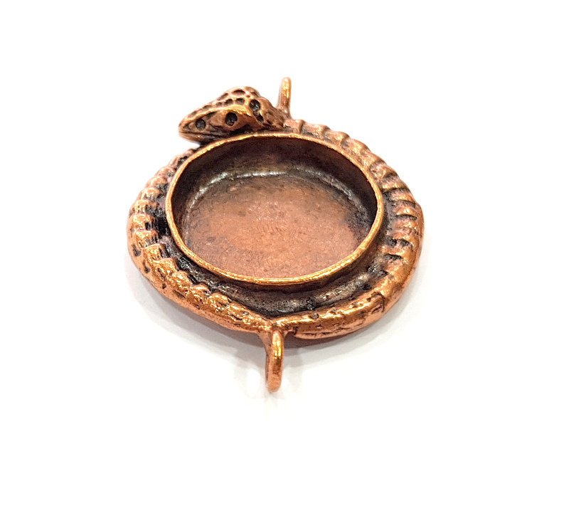 Antique Copper Pendant Blank Mosaic Base Blank inlay Necklace Blank Resin Blank Mountings Copper Plated Brass ( 20 mm blank) G13266