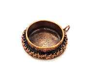 Antique Copper Pendant Blank Mosaic Base Blank inlay Necklace Blank Resin Blank Mountings Copper Plated Brass ( 20 mm blank) G13272