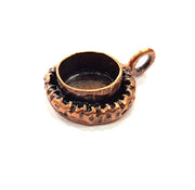 Antique Copper Pendant Blank Mosaic Base Blank inlay Necklace Blank Resin Blank Mountings Copper Plated Brass ( 10 mm blank) G13278