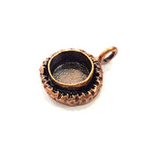 Antique Copper Pendant Blank Mosaic Base Blank inlay Necklace Blank Resin Blank Mountings Copper Plated Brass ( 10 mm blank) G13278