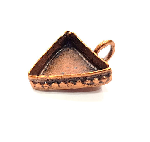 Antique Copper Pendant Blank Mosaic Base Blank inlay Necklace Blank Resin Blank Mountings Copper Plated Brass ( 18x18 mm blank) G13290