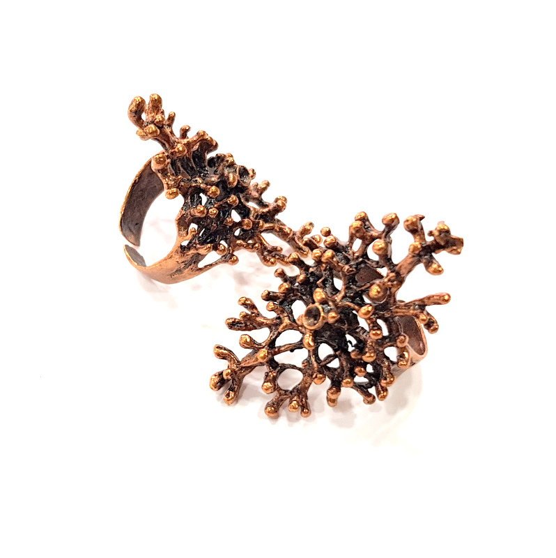 Copper Ring Settings inlay Ring Blank Mosaic Ring Bezel Base Cabochon Mountings ( 2 mm blank) Antique Copper Plated Brass G13299