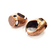 Copper Ring Blank Settings Ring Bezel Base Cabochon Mountings ( 15 mm blank) Antique Copper Plated Brass G13304