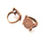 Copper Ring Blank Settings Ring Bezel Base Cabochon Mountings ( 15 mm blank) Antique Copper Plated Brass G13305