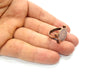 Copper Ring Blank Settings Ring Bezel Base Cabochon Mountings ( 15 mm blank) Antique Copper Plated Brass G13305