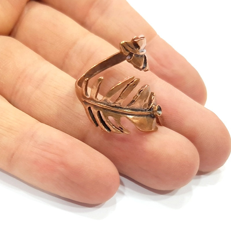 Copper Ring Settings inlay Ring Blank Mosaic Ring Bezel Base Cabochon Mountings ( 3 mm blank) Antique Copper Plated Brass G13307