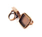 Copper Ring Settings inlay Ring Blank Mosaic Ring Bezel Base Cabochon Mountings ( 20x20 mm blank) Antique Copper Plated Brass G13310