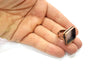 Copper Ring Settings inlay Ring Blank Mosaic Ring Bezel Base Cabochon Mountings ( 20x20 mm blank) Antique Copper Plated Brass G13310