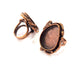 Copper Ring Settings inlay Ring Blank Mosaic Ring Bezel Base Cabochon Mountings ( 25x18 mm blank) Antique Copper Plated Brass G13311