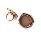 Copper Ring Settings inlay Ring Blank Mosaic Ring Bezel Base Cabochon Mountings ( 25 mm blank) Antique Copper Plated Brass G13324